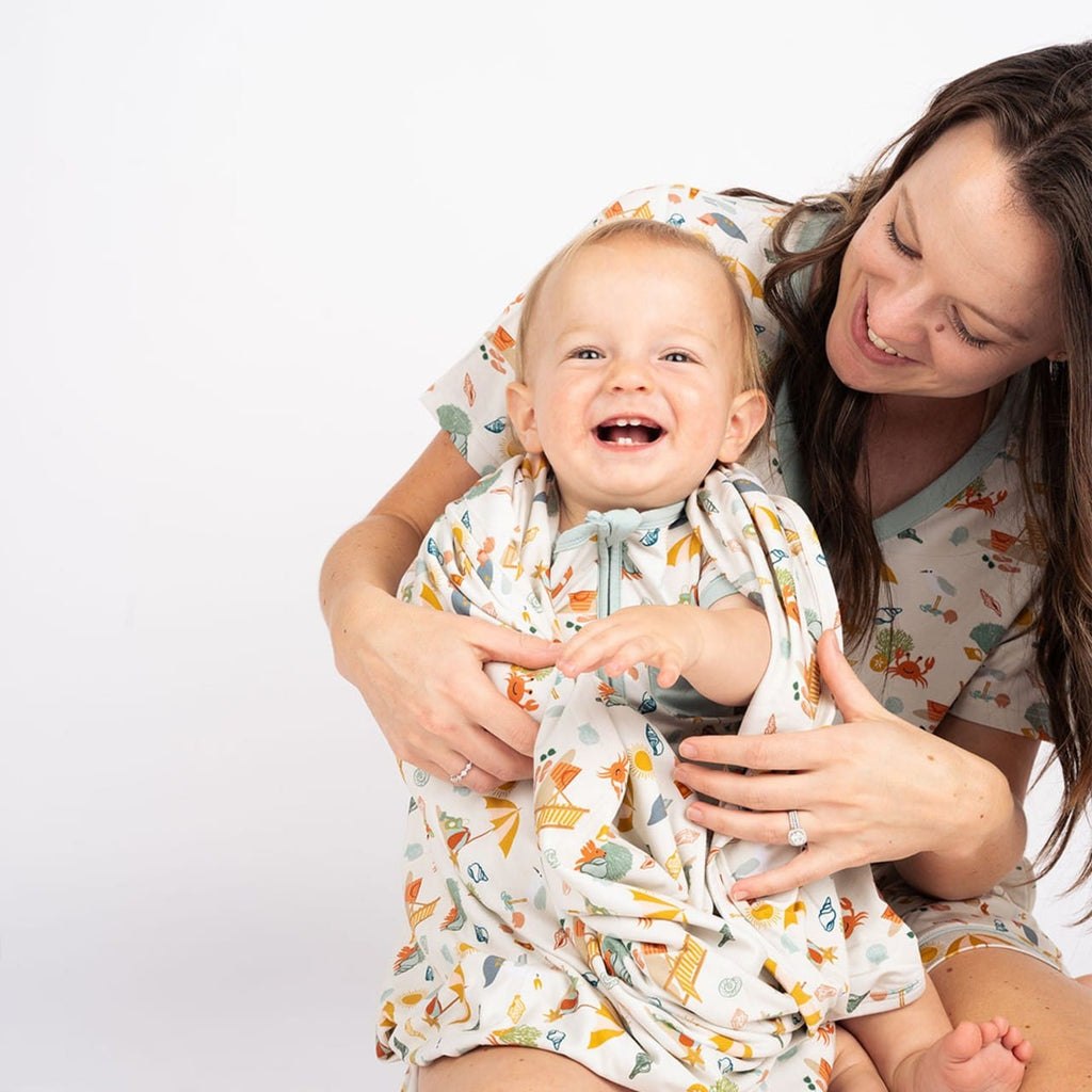 Beach Day Summer Bamboo Blanket Emerson & Friends Baby & Toddler - Swaddles & Baby Blankets