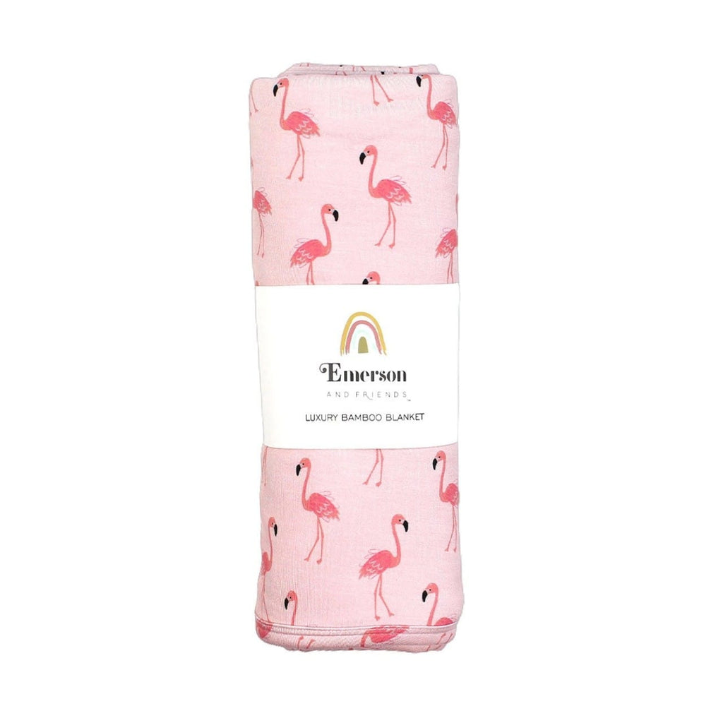 Fancy Flamingos Bamboo Blanket Emerson & Friends Baby & Toddler - Swaddles & Baby Blankets