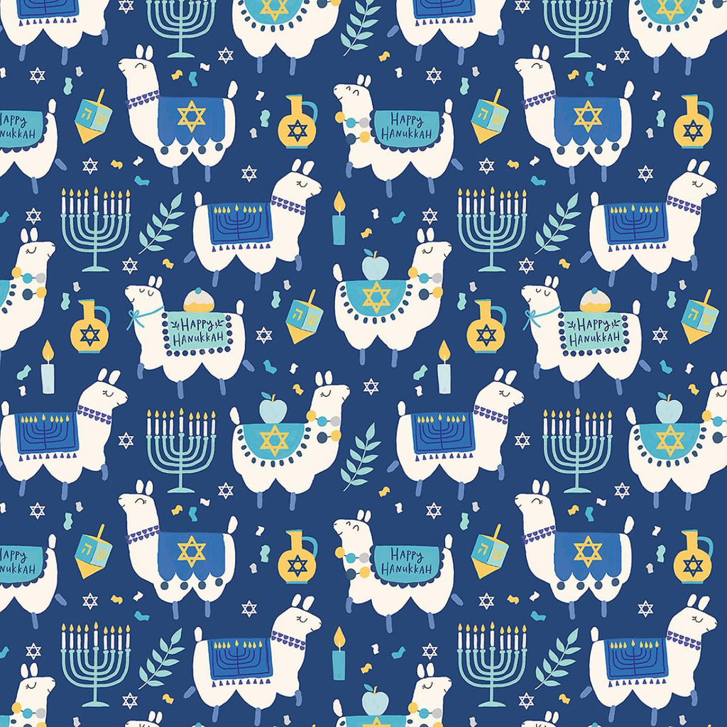 Hanukkah Llamas Specialty Gift Wrap (or more options) ENJOY Urban General Store Gift Wrap Service