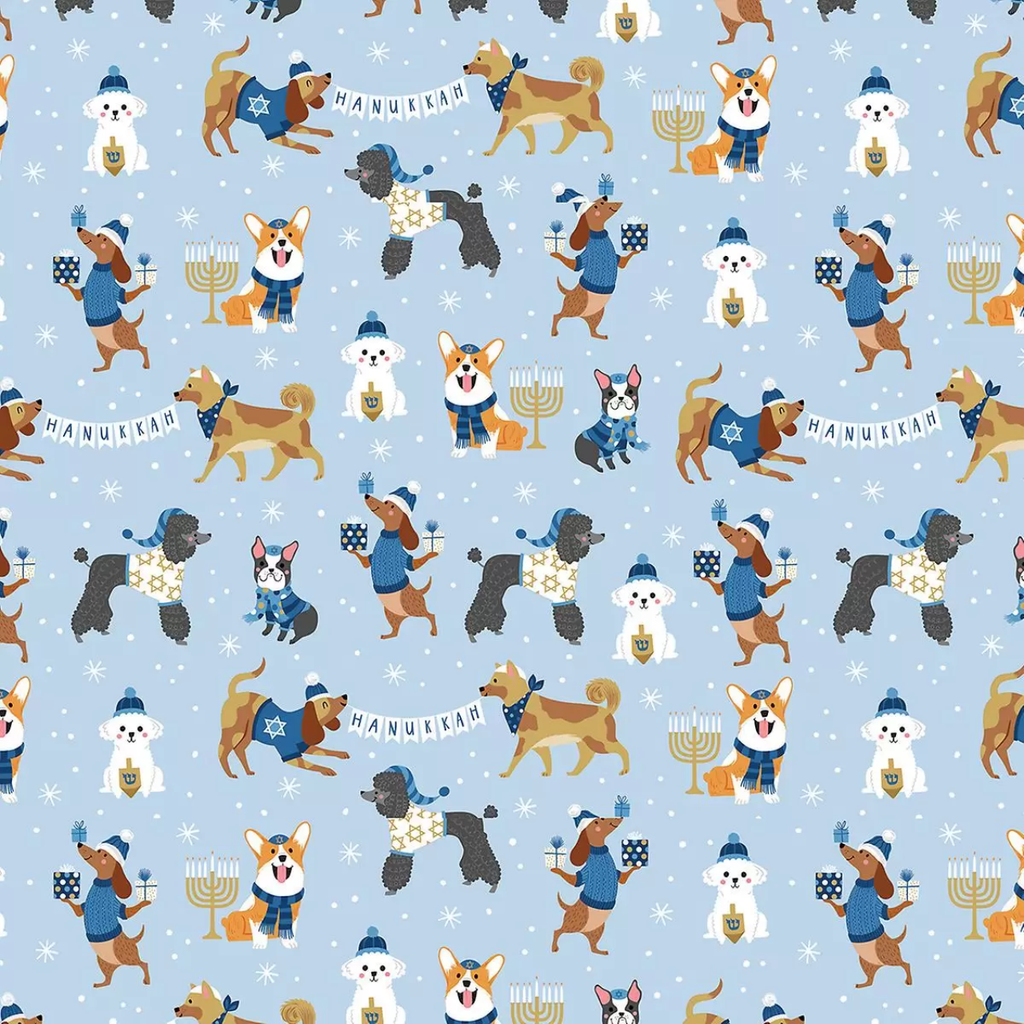 Hanukkah Pups Specialty Gift Wrap (or more options) ENJOY Urban General Store Gift Wrap Service