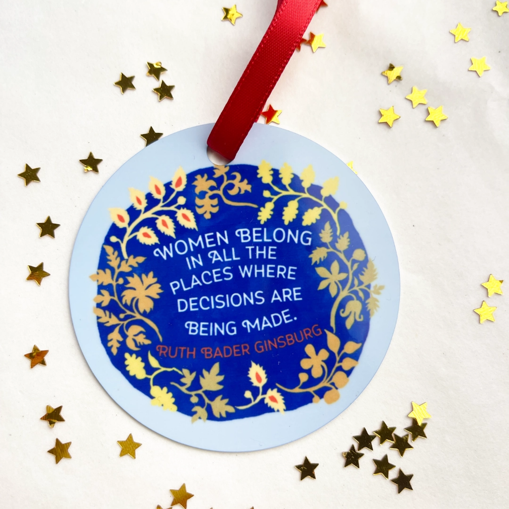 RBG Women Belong Ornament Fabulously Feminist Holiday - Ornaments