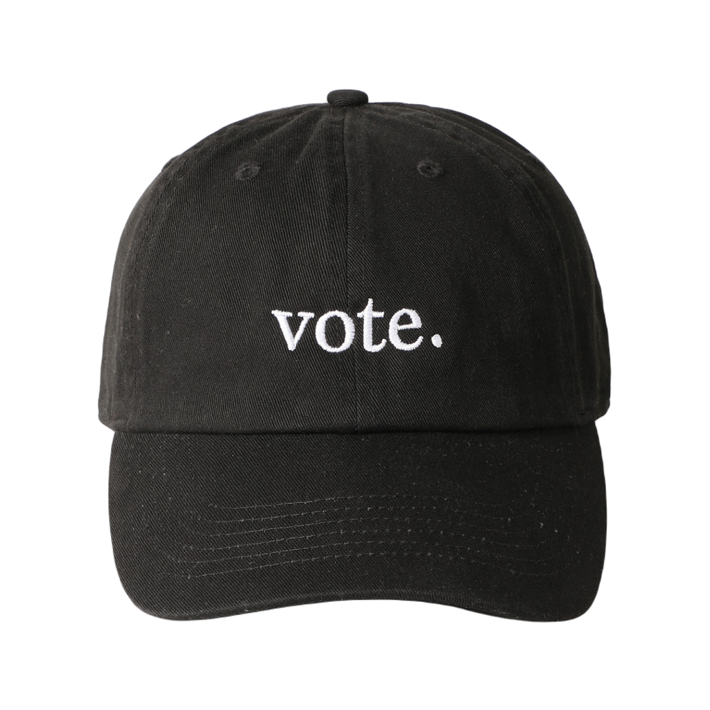 Black Vote Baseball Embroidered Hat - Adult Fashion City Apparel & Accessories - Summer - Adult - Hats