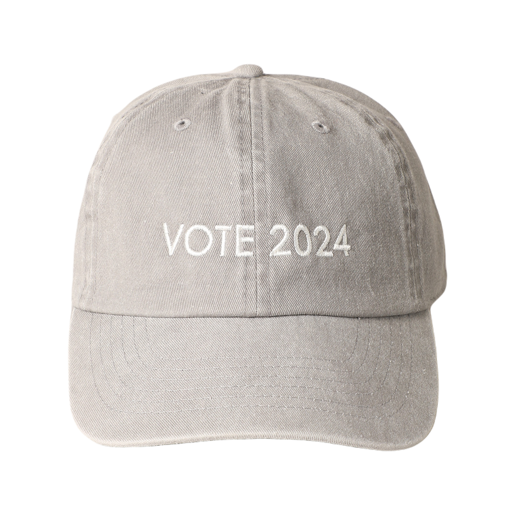 Gray Vote 2024 Baseball Embroidered Hat - Adult Fashion City Apparel & Accessories - Summer - Adult - Hats