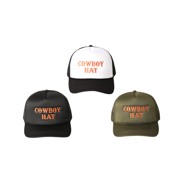 Mesh Cowboy Trucker Hat - Adult Fashion City Apparel & Accessories - Summer - Adult - Hats