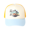 Off White/Blue/Yellow Beer And Sunshine Trucker Hat - Adult Fashion City Apparel & Accessories - Summer - Adult - Hats