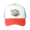 Off White/Red/Blue Beer And Sunshine Trucker Hat - Adult Fashion City Apparel & Accessories - Summer - Adult - Hats