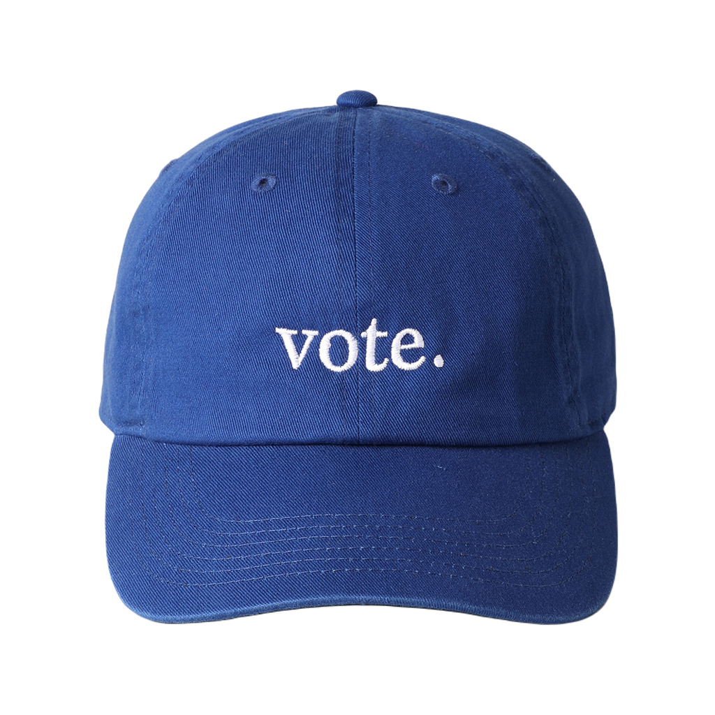 Royal Blue Vote Baseball Embroidered Hat - Adult Fashion City Apparel & Accessories - Summer - Adult - Hats