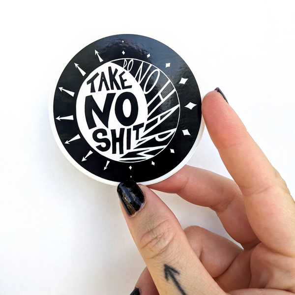 Take No Shit Do Not Harm Sticker Fendywitch Designs Impulse - Decorative Stickers