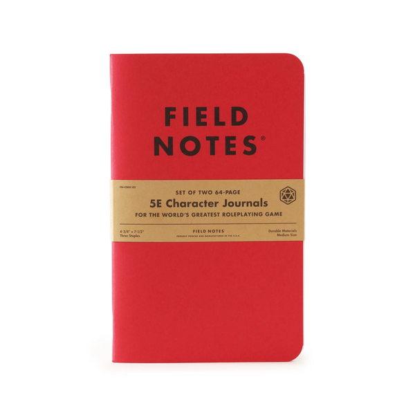 Field Notes - 5E Character Journals - 2 Pack Field Notes Books - Blank Notebooks & Journals