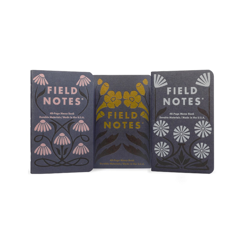 Field Notes Fall Flowers 3-Pack Field Notes Books - Blank Notebooks & Journals