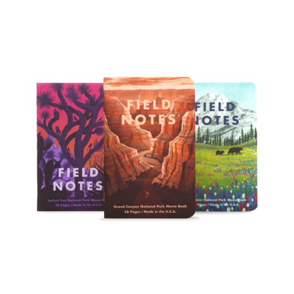 SERIES B - Grand Canyon, Joshua Tree, Mount Rainier Field Notes - National Park Series - Summer 2019 Quarterly Edition Field Notes Brand Books - Blank Notebooks & Journals