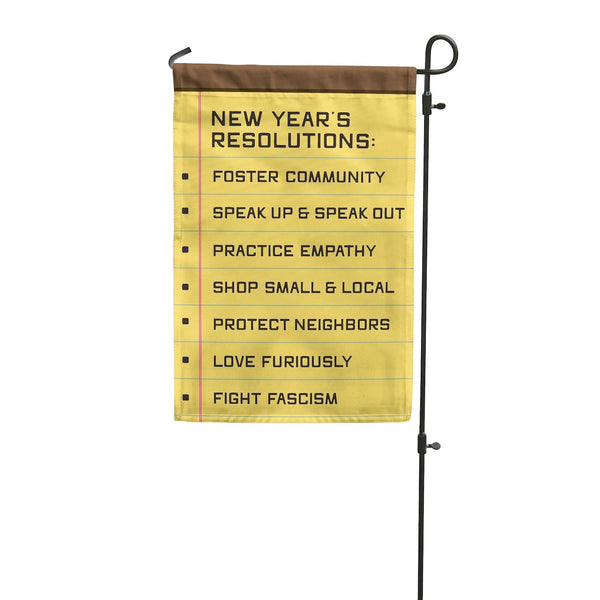 New Year's Resolutions Garden Flag Flags For Good Home - Wall & Mantle - Flags