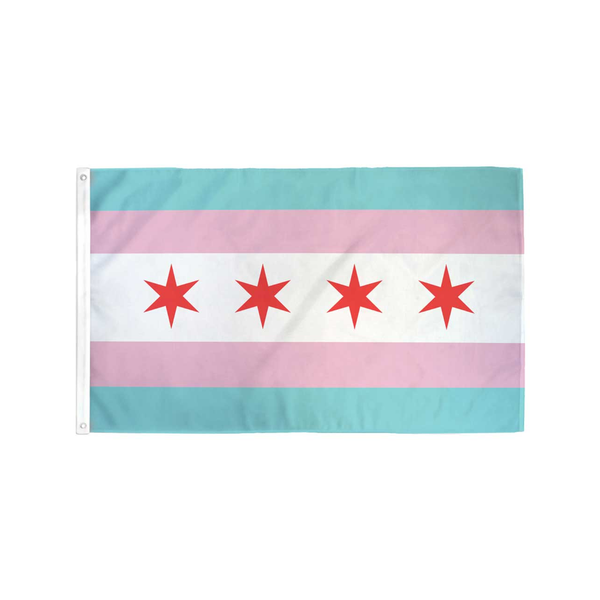 Transgender Pride Chicago Flag Flags For Good Home - Wall & Mantle - Flags