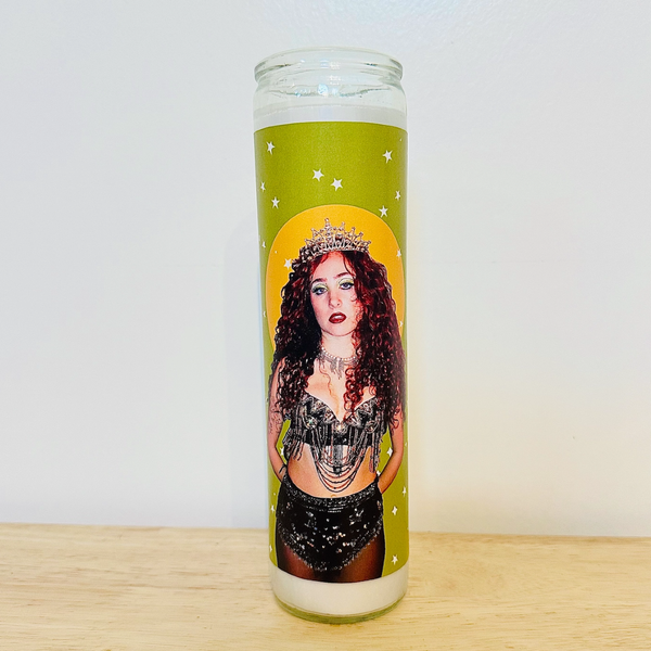 Chappell Roan Prayer Candle Flaming Feminist Home - Candles