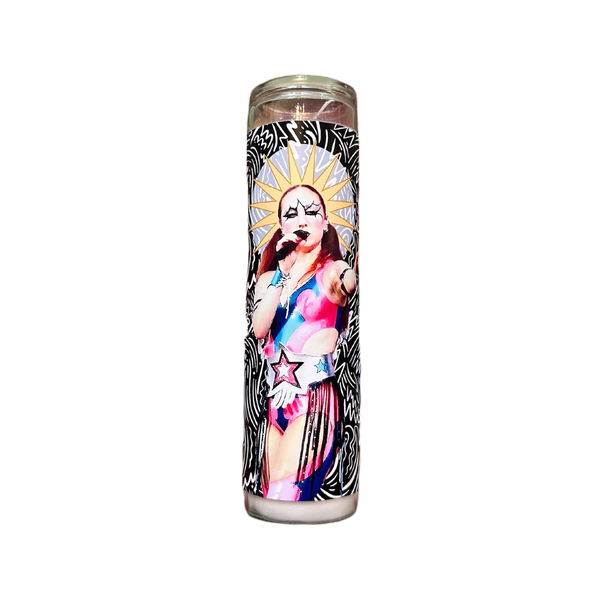 Chappell Roan Wrestle Prayer Candle Flaming Feminist Home - Candles