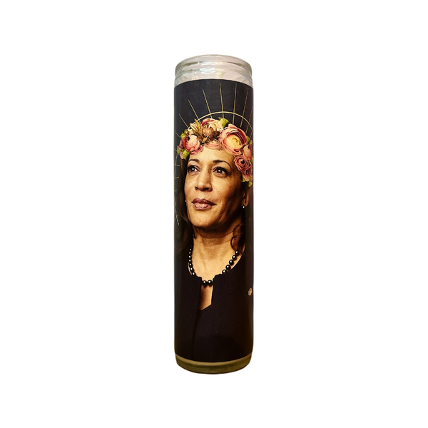 Kamala Harris Prayer Candle Flaming Feminist Home - Candles