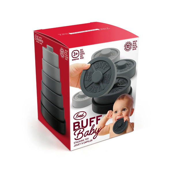 Buff Baby Weight Plate Stacking Toy And Teether Fred & Friends Baby & Toddler - Baby Toys & Activity Equipment