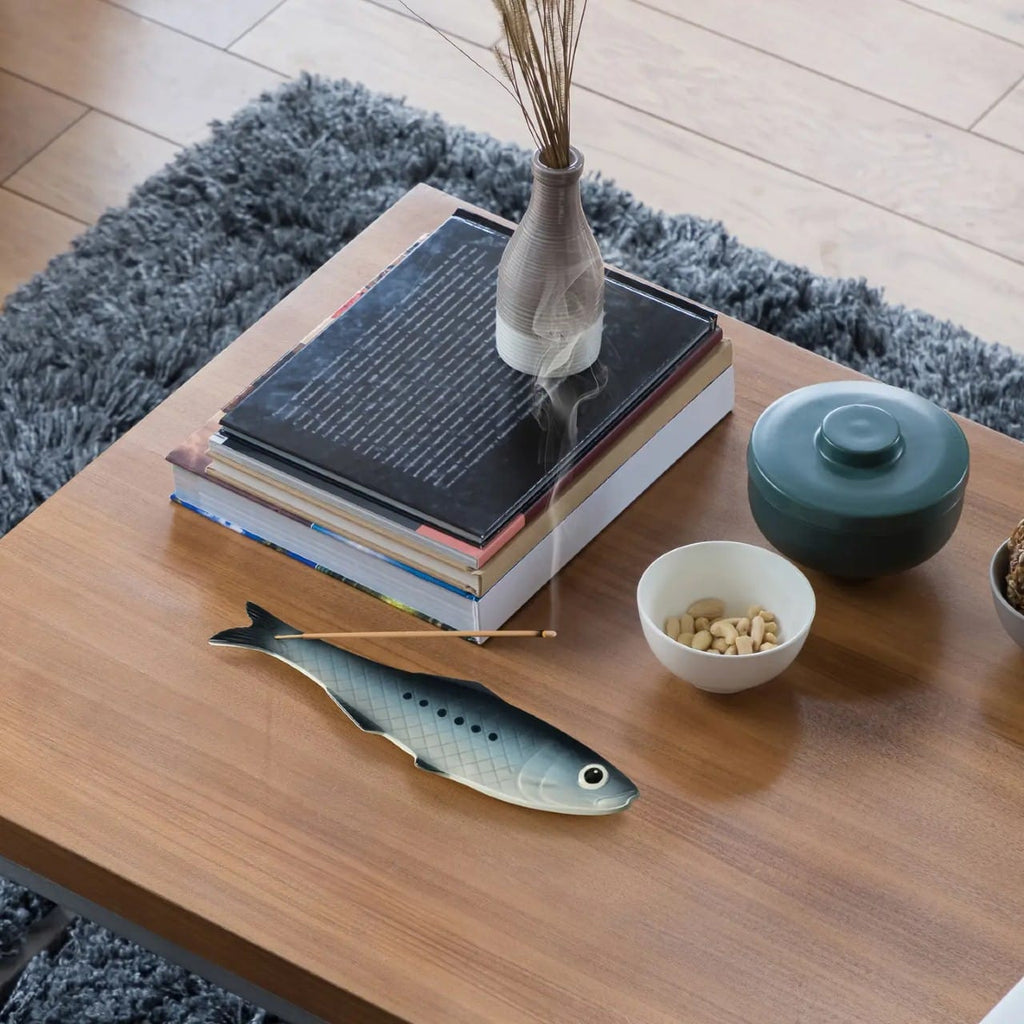 Reel Calm Sardine Fish Ceramic Incense Holder Fred & Friends Home - Candles - Incense, Diffusers, Air Fresheners & Room Sprays