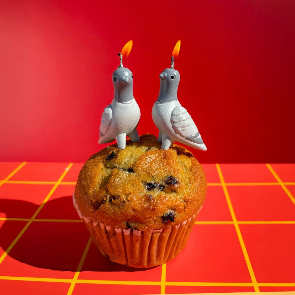 Flock Party Pigeon Candles - Set of 4 Fred & Friends Home - Candles - Sparklers & Birthday Candles
