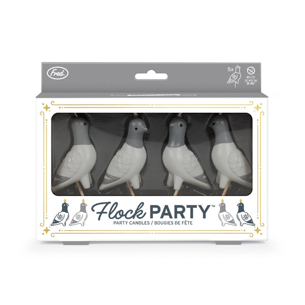 Flock Party Pigeon Candles - Set of 4 Fred & Friends Home - Candles - Sparklers & Birthday Candles