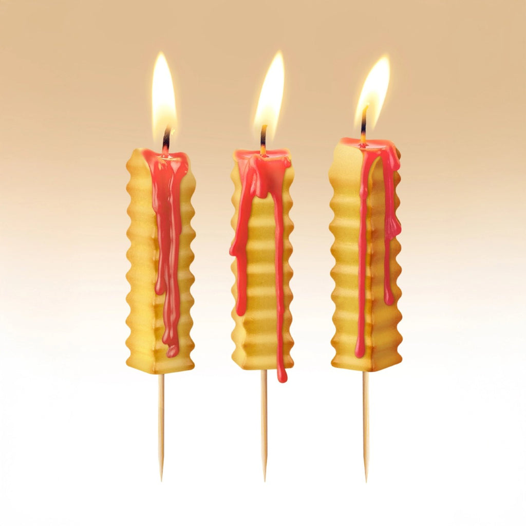 Hot & Crispy French Fry Candles - Set Of 6 Fred & Friends Home - Candles - Sparklers & Birthday Candles