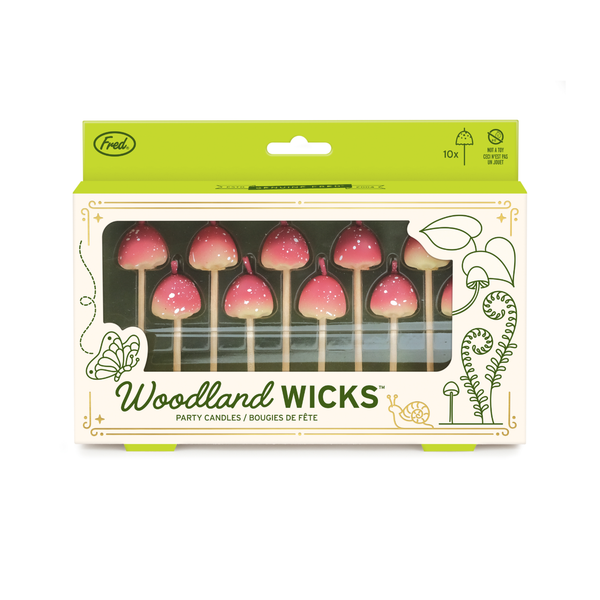 Woodland Wicks Mushroom Shaped Birthday Candles Fred & Friends Home - Candles - Sparklers & Birthday Candles