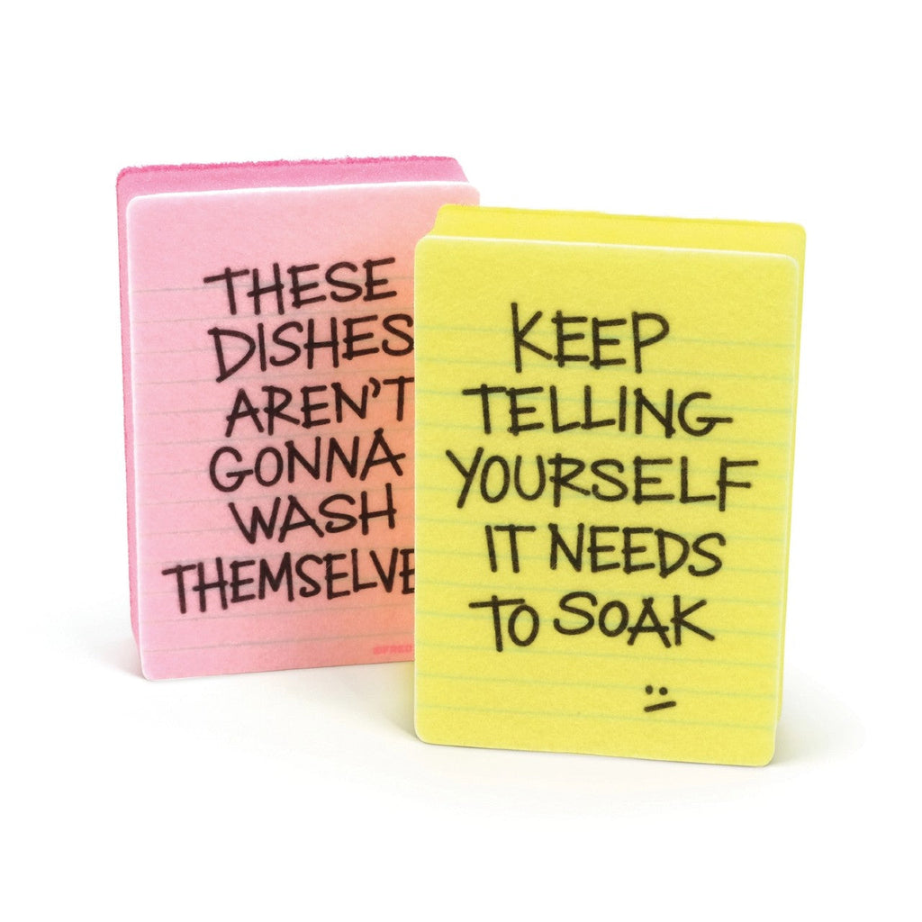 Clean Conscience Passive Aggressive Notes Sponge Set Fred & Friends Home - Kitchen & Dining - Sponges & Cleaning Cloths
