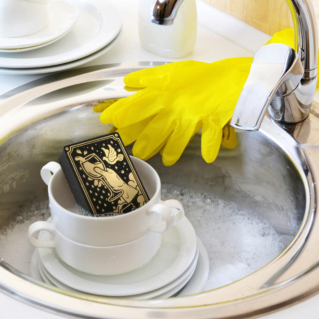 Clean Fate Tarot Card Designs Metallic Sponge Set Fred & Friends Home - Kitchen & Dining - Sponges & Cleaning Cloths