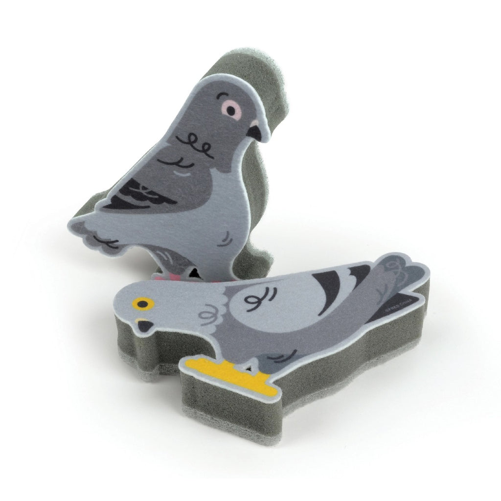 Dirty Birdies Pigeon Sponge Set Fred & Friends Home - Kitchen & Dining - Sponges & Cleaning Cloths
