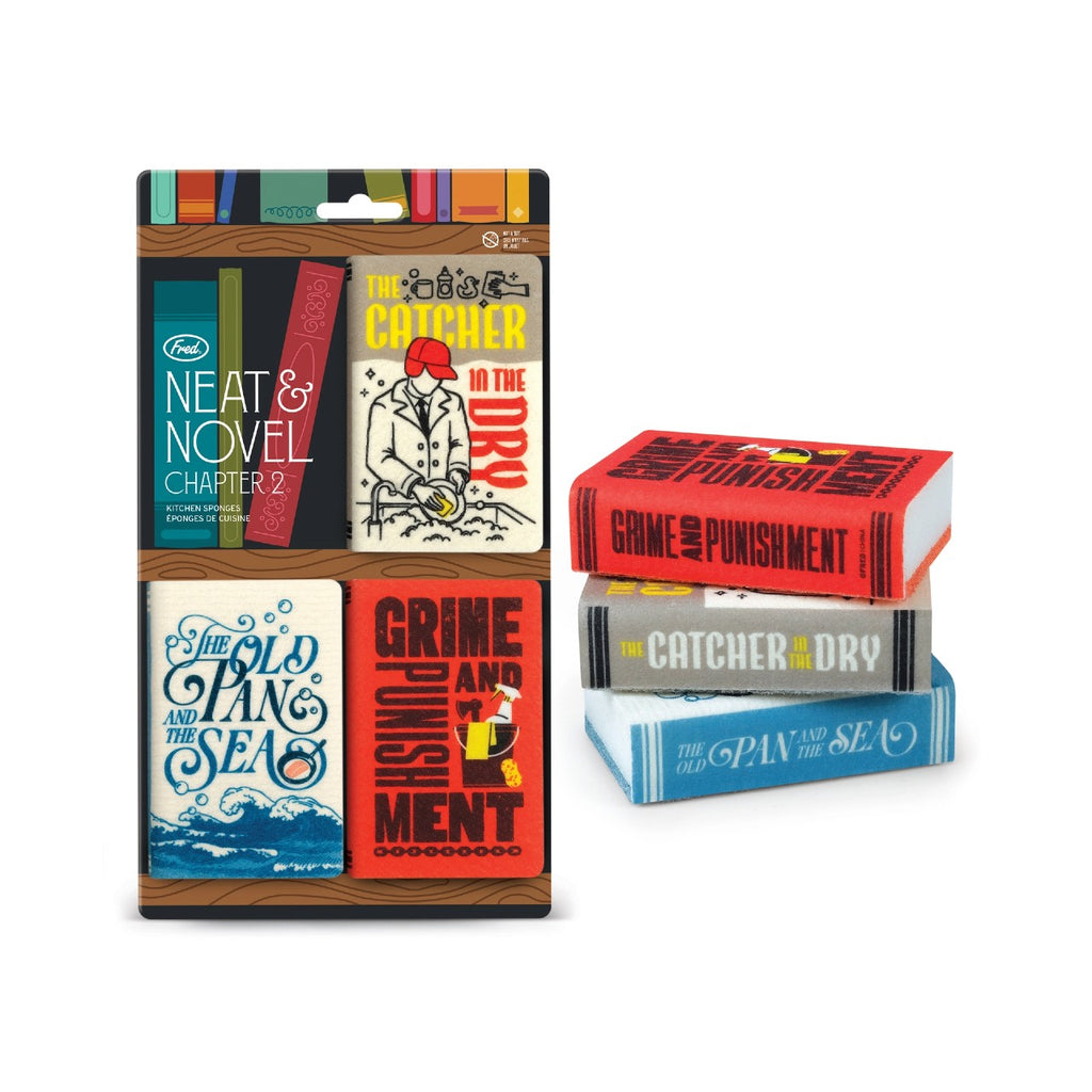 Neat And Novel Chapter 2 Sponge Set Fred & Friends Home - Kitchen & Dining - Sponges & Cleaning Cloths