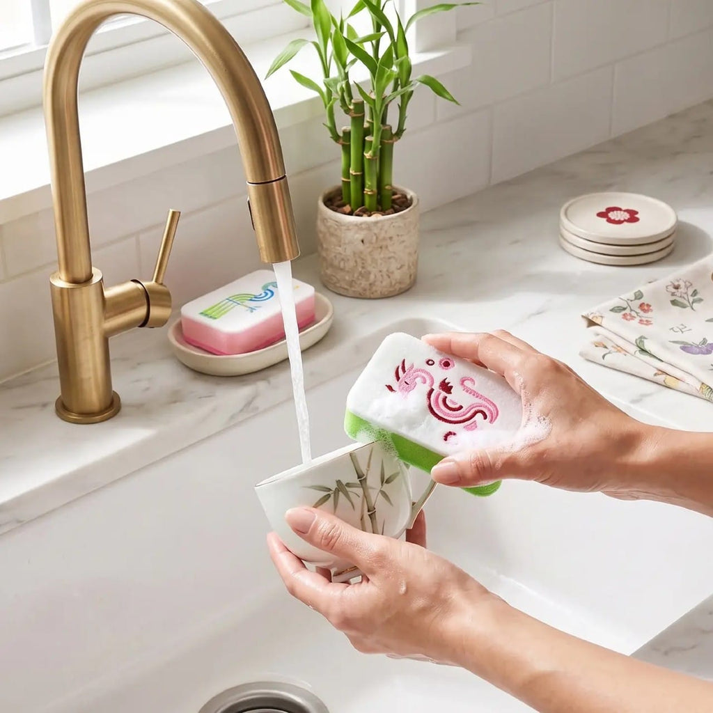Play Dirty Mahjong Tile Sponge Set Fred & Friends Home - Kitchen & Dining - Sponges & Cleaning Cloths