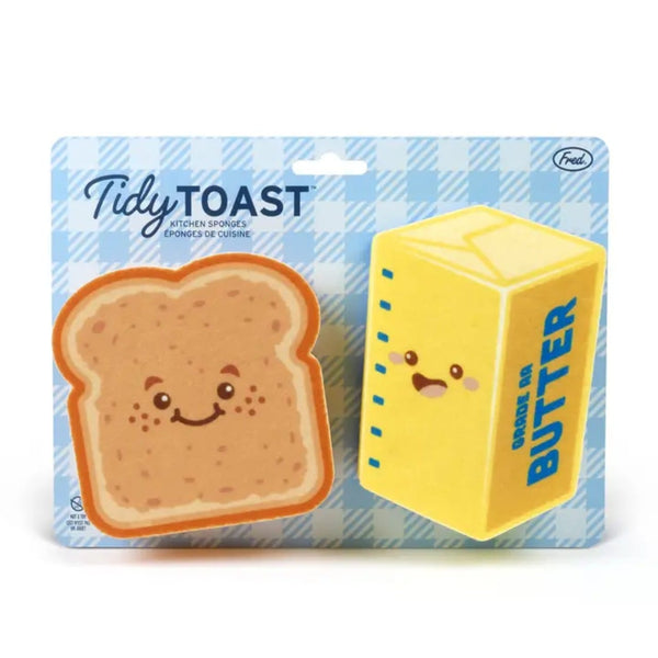 Tidy Toast Toast & Butter Sponge Set Fred & Friends Home - Kitchen & Dining - Sponges & Cleaning Cloths