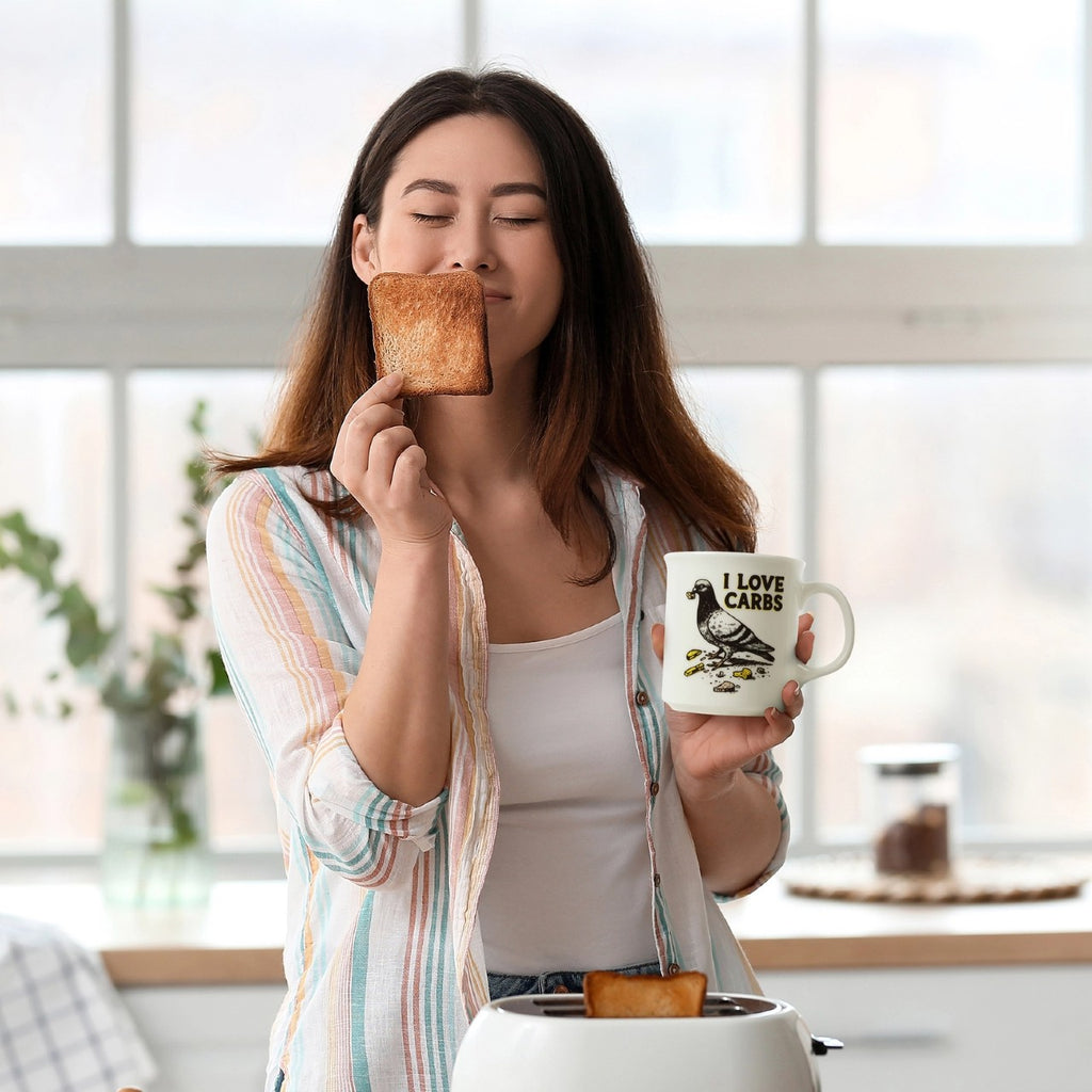 I Love Carbs Pigeon Say Anything Mug Fred & Friends Home - Mugs & Glasses