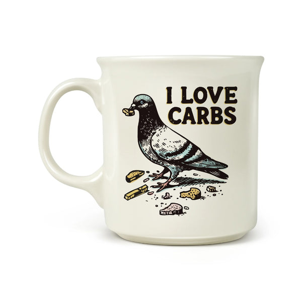 I Love Carbs Pigeon Say Anything Mug Fred & Friends Home - Mugs & Glasses