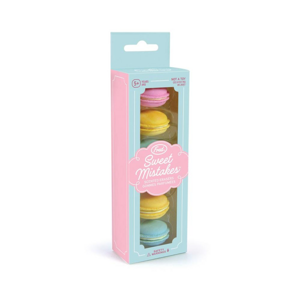 Sweet Mistakes Scented Erasers - Macarons Fred & Friends Toys & Games - Art & Drawing Toys