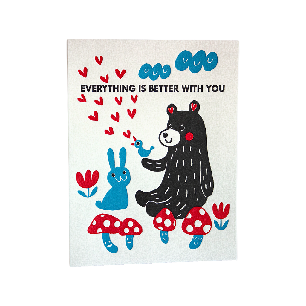 Everything Is Better With You Love Card Fugu Fugu Cards - Love