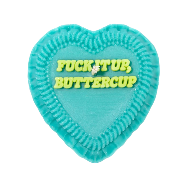 Fuck It Up Buttercup Heart Candle Fun Club Home - Candles