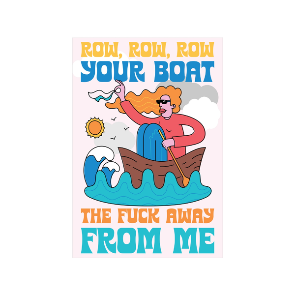 Row Row Row Your Boat The Fuck Away From Me 500 Piece Jigsaw Puzzle Fun Club Toys & Games - Puzzles & Games - Jigsaw Puzzles