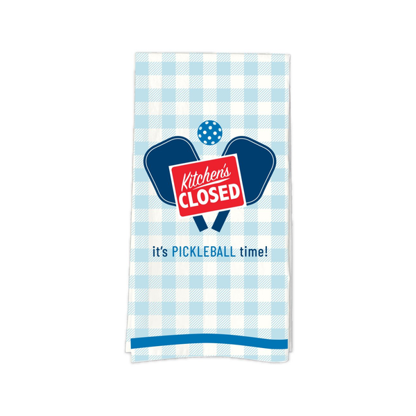 Kitchen's Closed It's Pickleball Time Tea Towel Funatic Home - Kitchen & Dining - Kitchen Cloths & Dish Towels