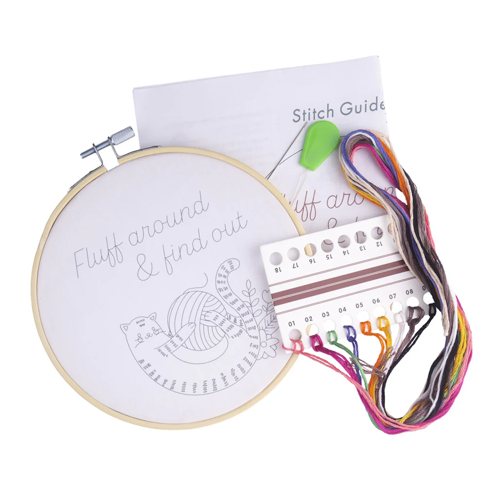 Fluff Around And Find Out Embroidery Kit Funatic Toys & Games - Crafts & Hobbies - Needlecraft Kits