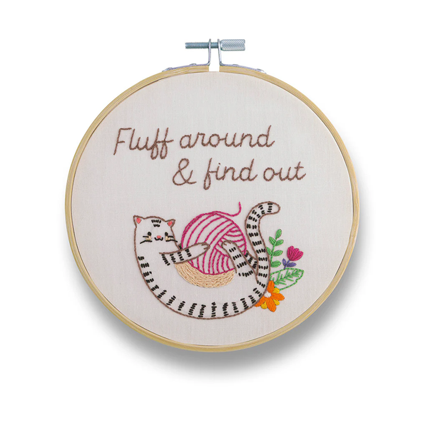 Fluff Around And Find Out Embroidery Kit Funatic Toys & Games - Crafts & Hobbies - Needlecraft Kits