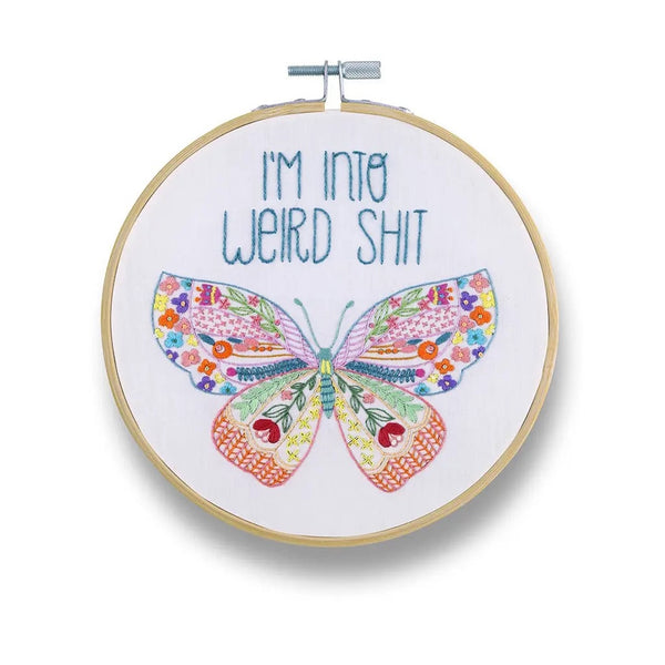 I'm Into Weird Shit Embroidery Kit Funatic Toys & Games - Crafts & Hobbies - Needlecraft Kits