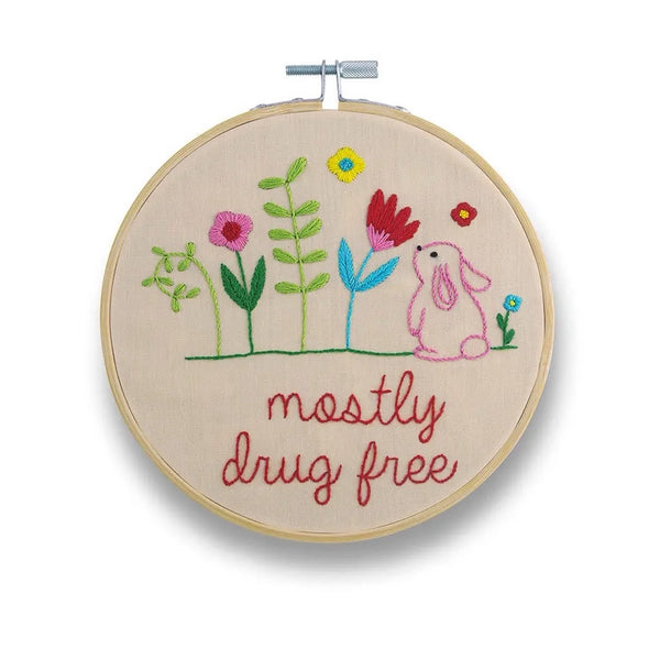Mostly Drug Free Embroidery Kit Funatic Toys & Games - Crafts & Hobbies - Needlecraft Kits
