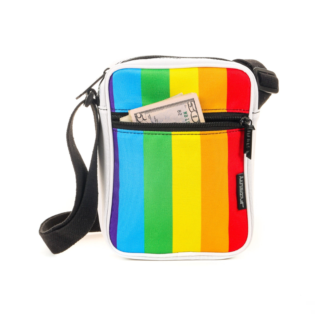 Crossbody Sidekick Sling Bag - Rainbow Stripe Fydelity Apparel & Accessories - Bags - Handbags & Wallets