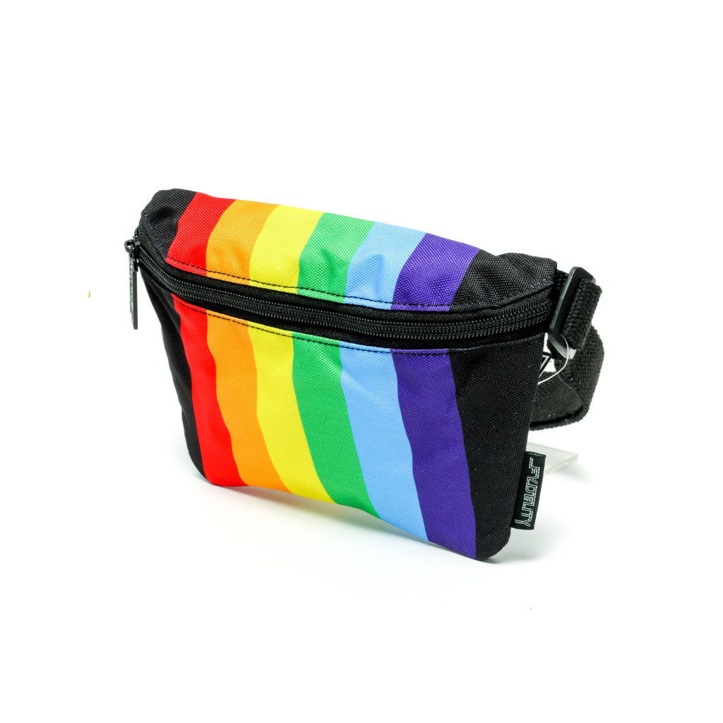 Ultra-Slim Fanny Pack - PRIDE Rainbow Stripe FYDELITY Apparel & Accessories - Bags - Handbags & Wallets