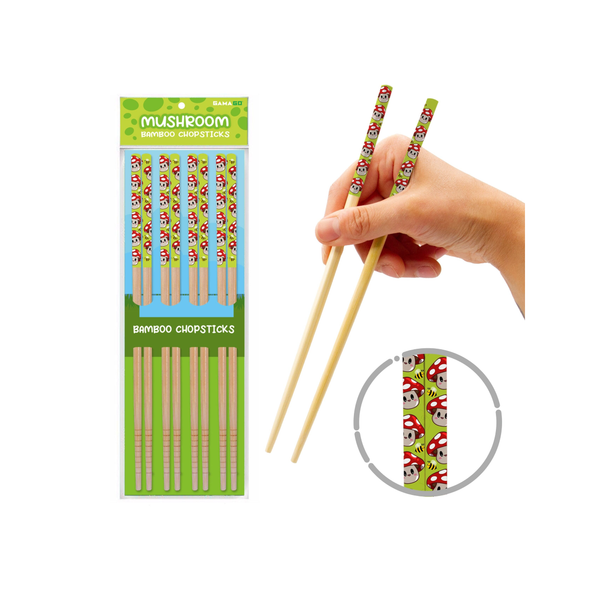 Four Pack of Mushroom Bamboo Chopsticks Gamago Home - Kitchen & Dining - Plates, Bowls & Utensils