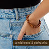 Rudraksha Sandalwood Mala Meditation Bracelets GeoCentral Jewelry - Bracelet
