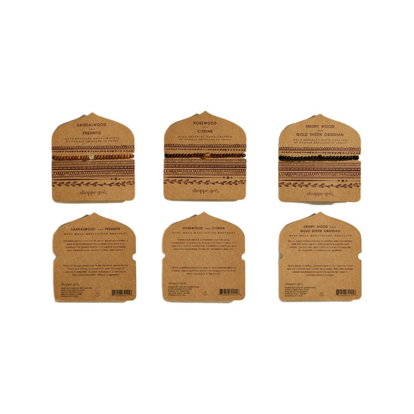 Sacred Wood Mala Meditation Bracelets GeoCentral Jewelry - Bracelet