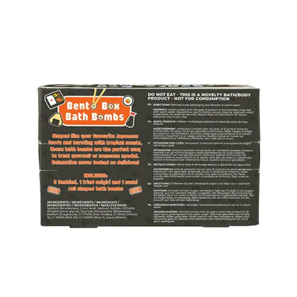 Bento Box Bath Bombs – Fruity Sushi-Inspired Bath Fizzers Gift Republic Home - Bath & Body - Bath Fizzers & Salts