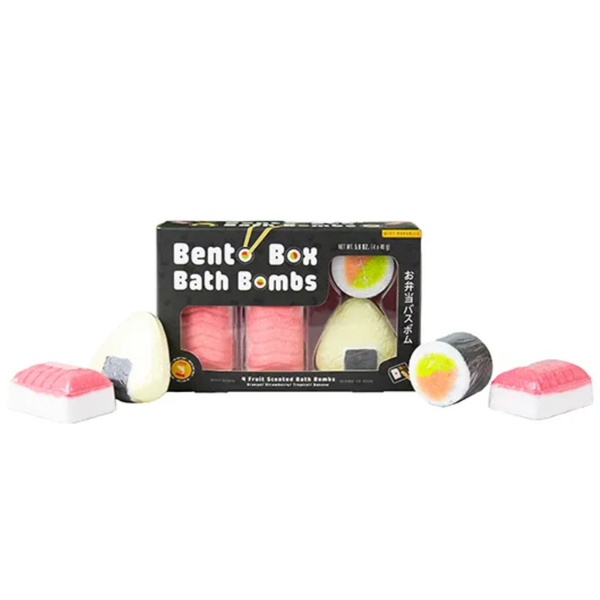 Bento Box Bath Bombs – Fruity Sushi-Inspired Bath Fizzers Gift Republic Home - Bath & Body - Bath Fizzers & Salts